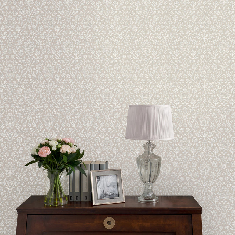 113369 Annecy Dove Grey Wallpaper by Laura Ashley