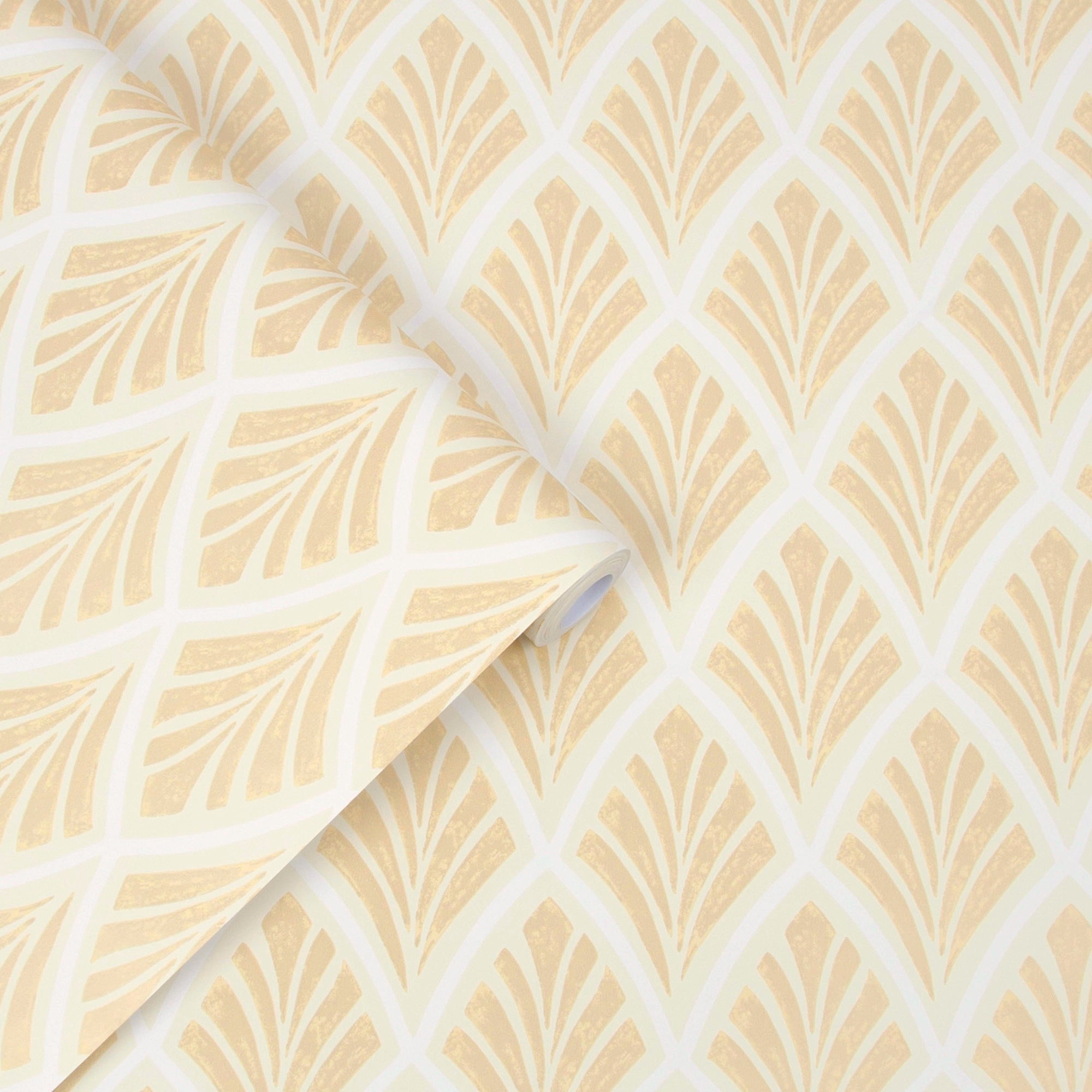 113375 Florin Gold Wallpaper by Laura Ashley