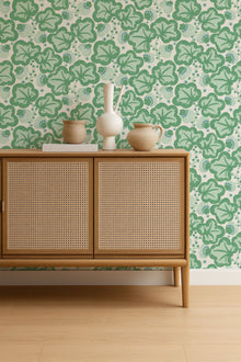 NPOP113380 Poppy Pod Jade Wallpaper by Scion