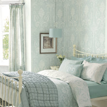 113380 Josette Duck Egg Wallpaper by Laura Ashley