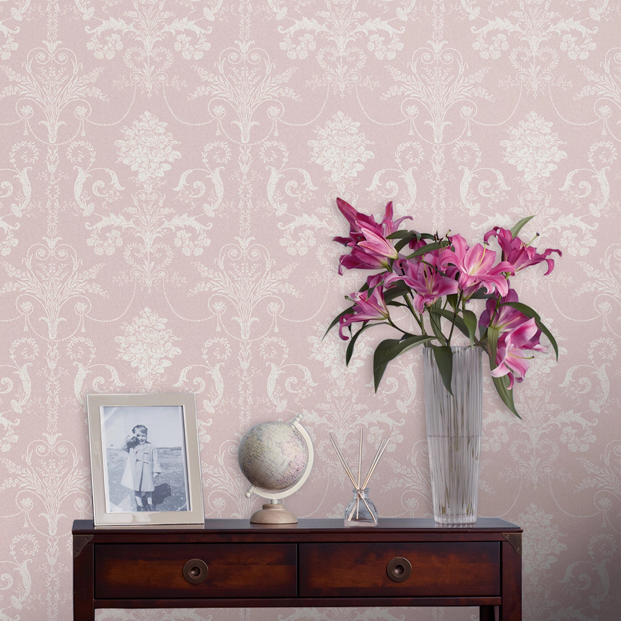 113381 Josette Amethyst Wallpaper by Laura Ashley