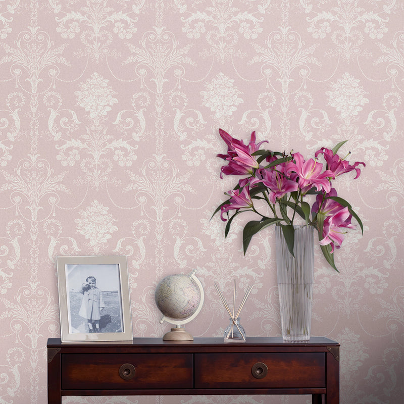 113381 Josette Amethyst Wallpaper by Laura Ashley