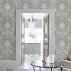 113383 Josette Steel Wallpaper by Laura Ashley