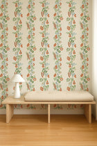 NPOP113384 On The VIne Tangerine/Kelly Green Wallpaper by Scion