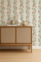 NPOP113384 On The VIne Tangerine/Kelly Green Wallpaper by Scion