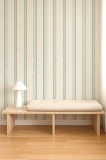 NPOP113385 Fondant Stripe Denim Wallpaper by Scion