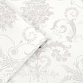 Josette Dove Grey / White Wallpaper by Laura Ashley
