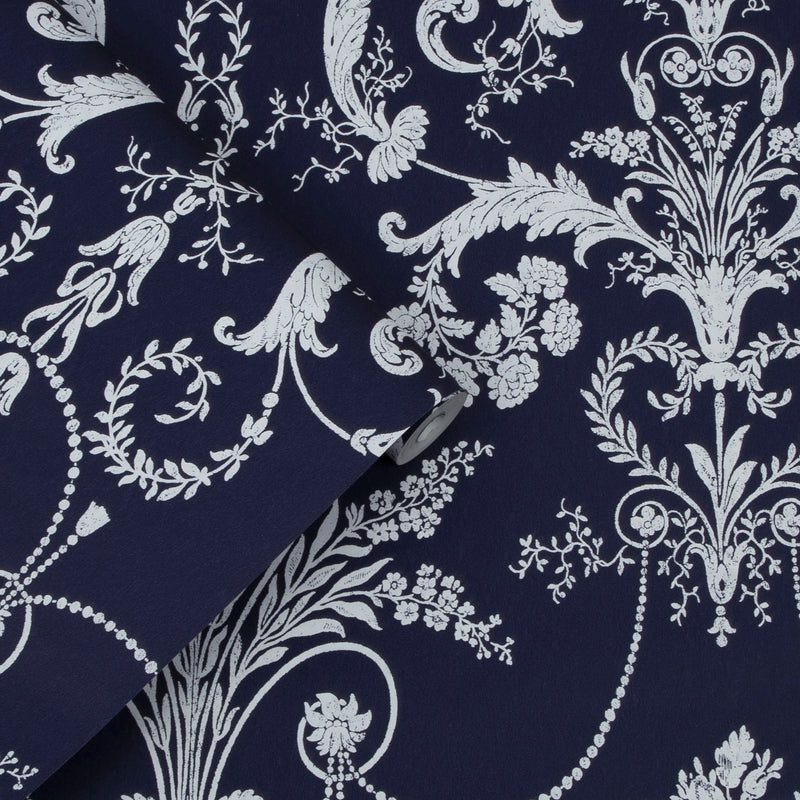 113386 Josette Midnight Wallpaper by Laura Ashley