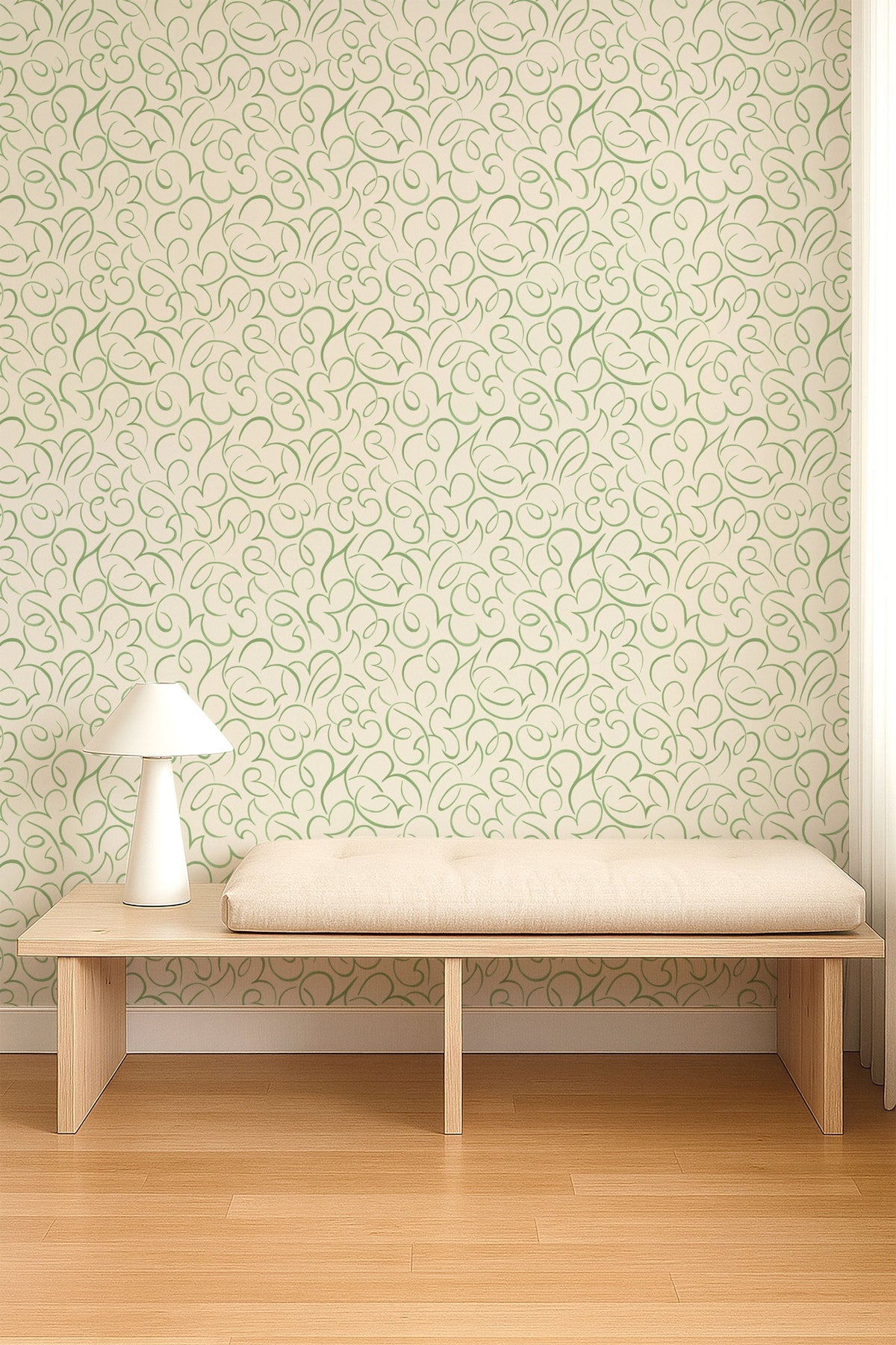 Flo Swirl Pine Pomona Wallpaper by Scion