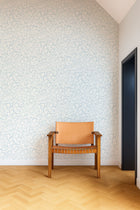 NPOP113389 Flo Swirl Cornflower Wallpaper by Scion