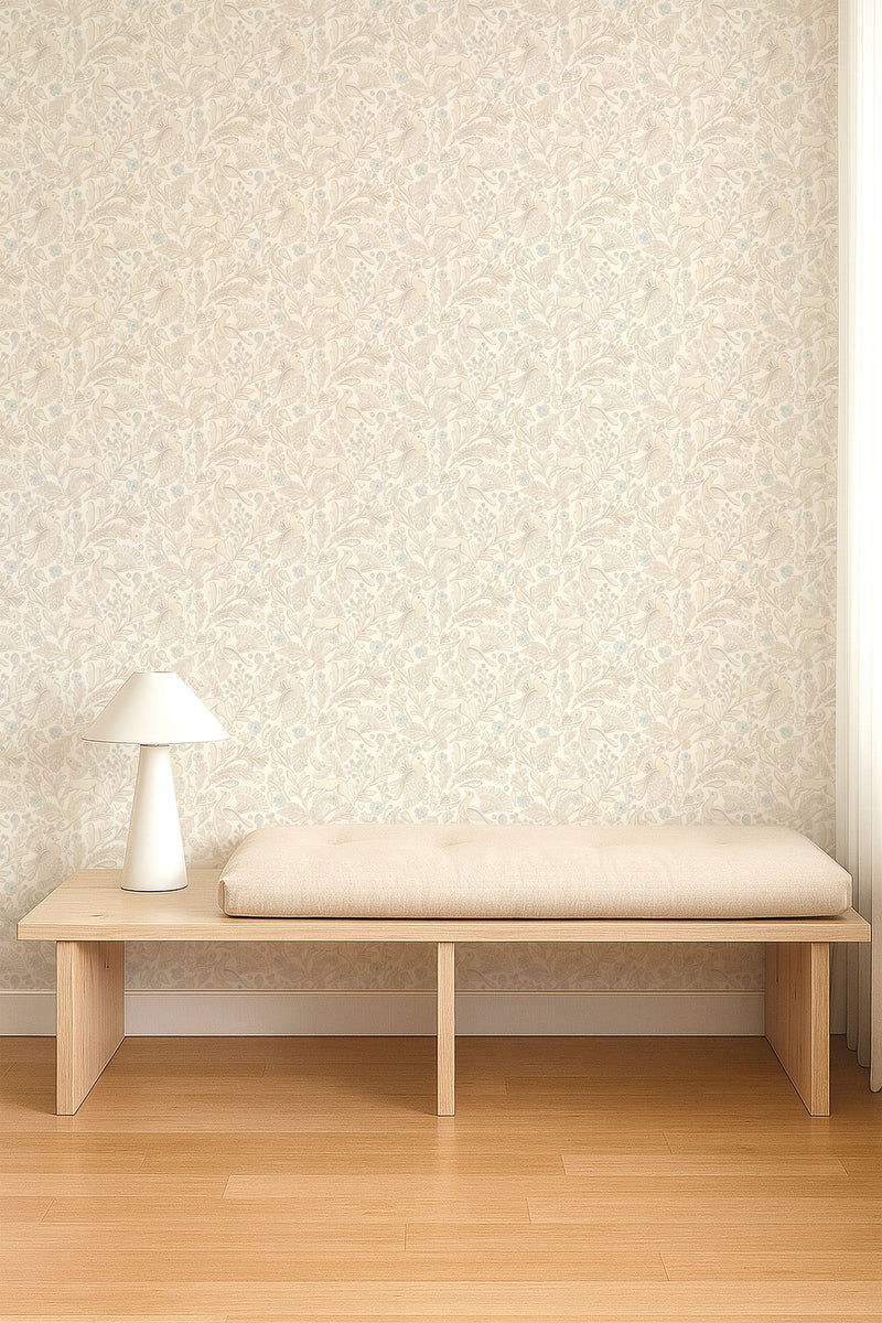 NPOP113392 Dove & Deer Pebble Wallpaper by Scion