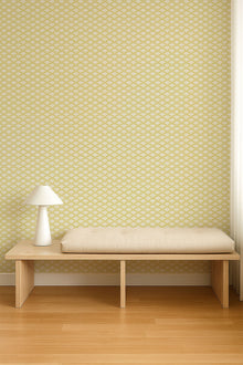 NPOP113393 Scallop Frill Buttercup Wallpaper by Scion