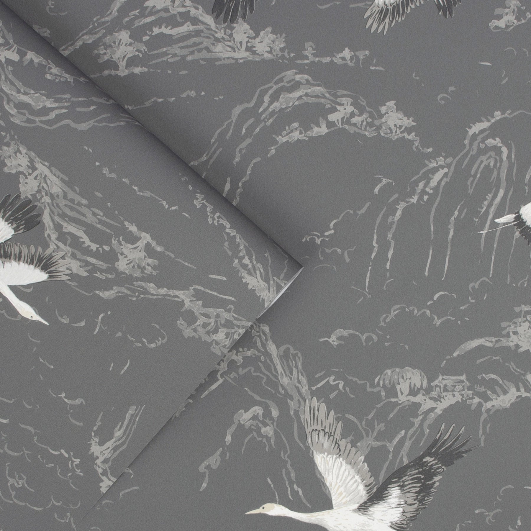 113393 Animalia Dark Steel Wallpaper by Laura Ashley