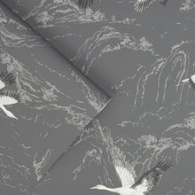 113393 Animalia Dark Steel Wallpaper by Laura Ashley