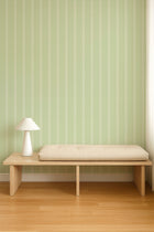 NPOP113396 Harvest Stripe Pea Green Wallpaper by Scion