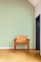 NPOP113396 Harvest Stripe Pea Green Wallpaper by Scion