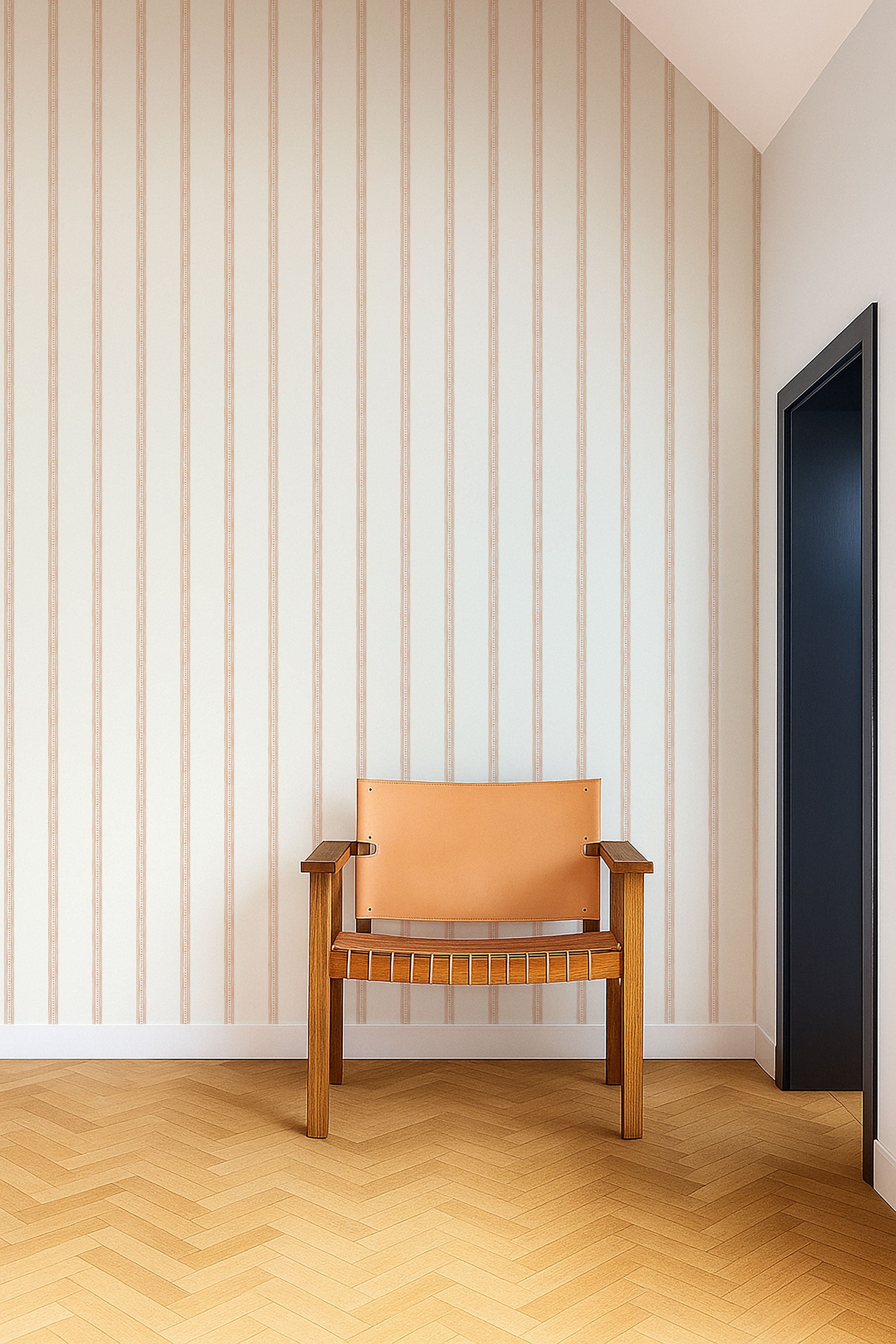 NPOP113397 Harvest Stripe Tangerine Wallpaper by Scion