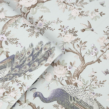 113398 Belvedere Duck Egg Wallpaper by Laura Ashley