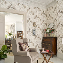113399 Belvedere Soft Truffle Wallpaper by Laura Ashley