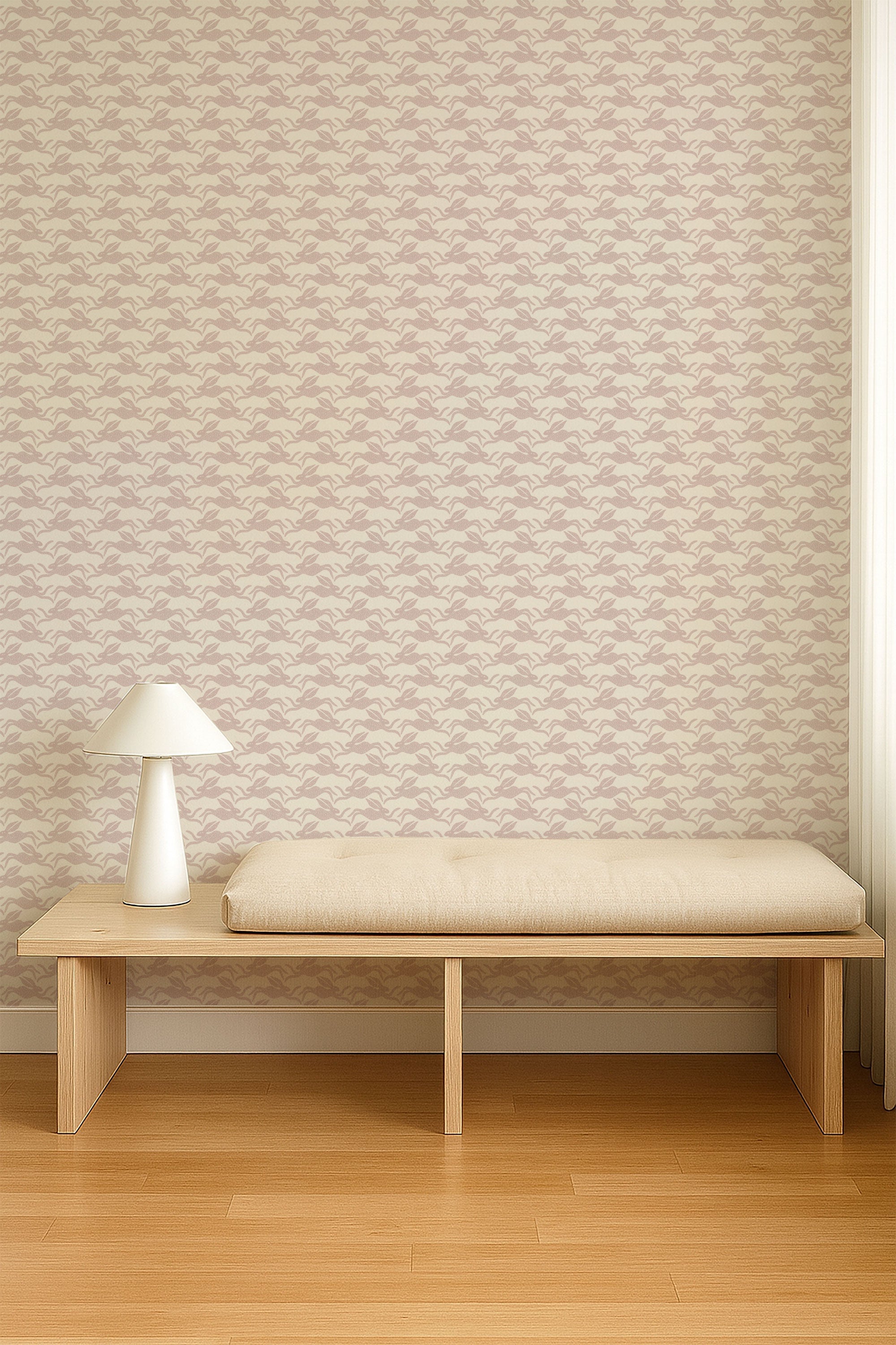 NPOP113403 Hares Lilac Wallpaper by Scion