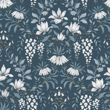 113404 Parterre Dark Seaspray Wallpaper by Laura Ashley
