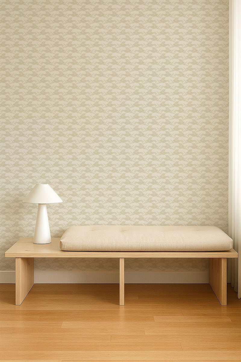 NPOP113405 Hares Pebble Wallpaper by Scion