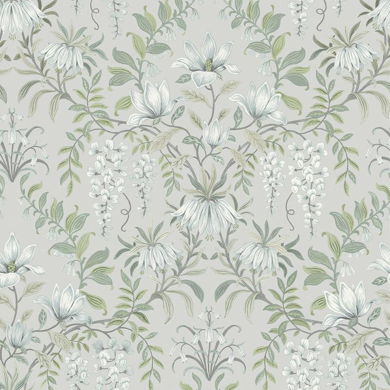 113406 Parterre Sage Wallpaper by Laura Ashley
