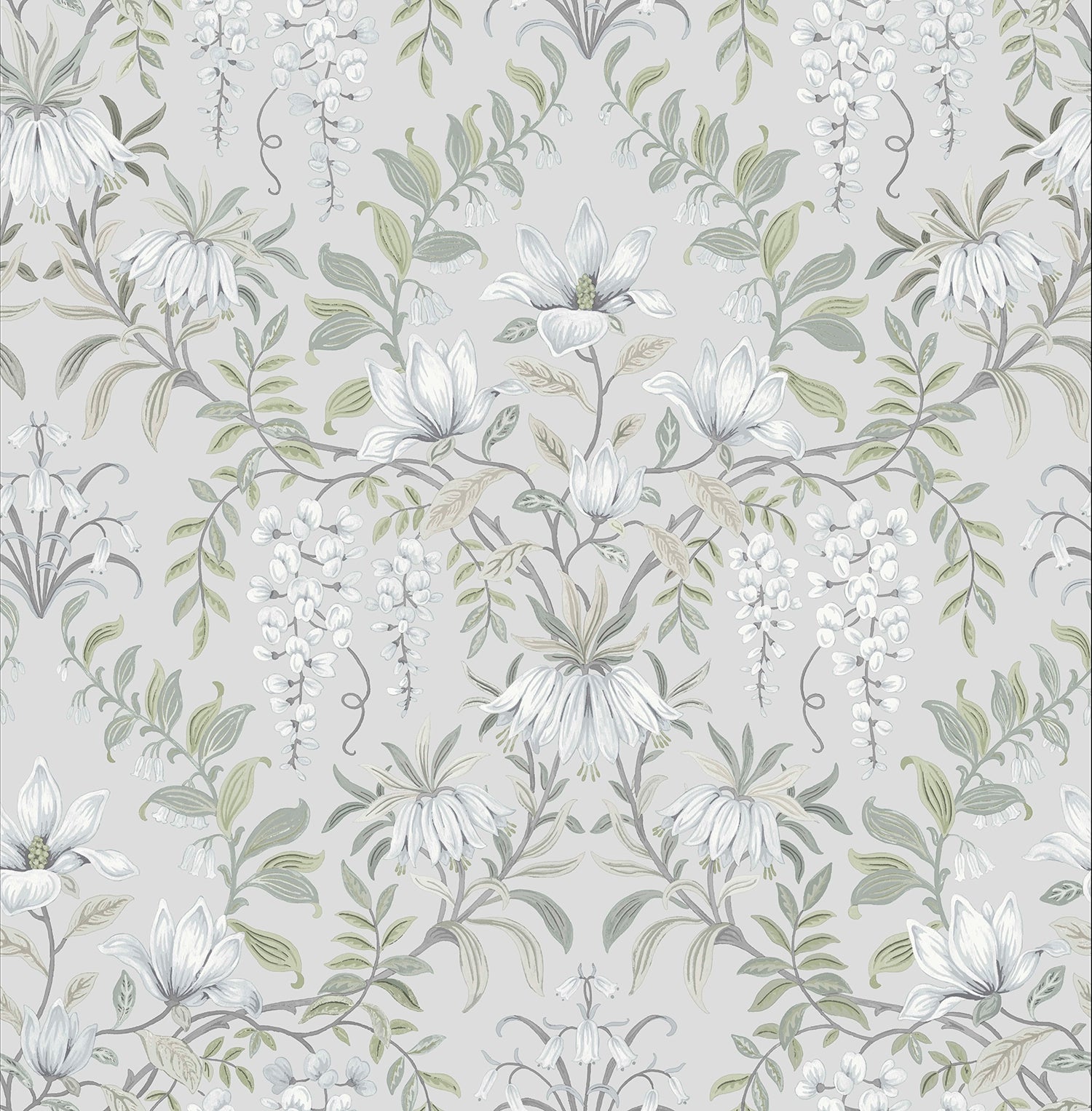 113406 Parterre Sage Wallpaper by Laura Ashley