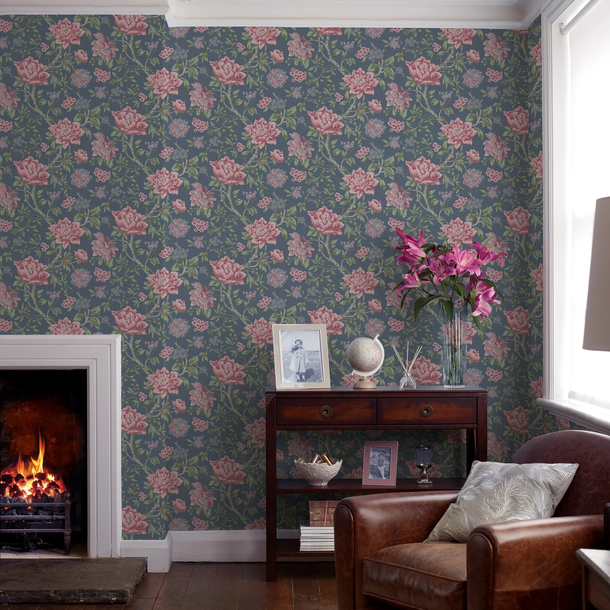 113407 Tapestry Floral Wallpaper by Laura Ashley