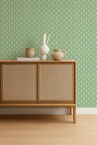 NPOP113408 Ditsy Daisy Jade Wallpaper by Scion