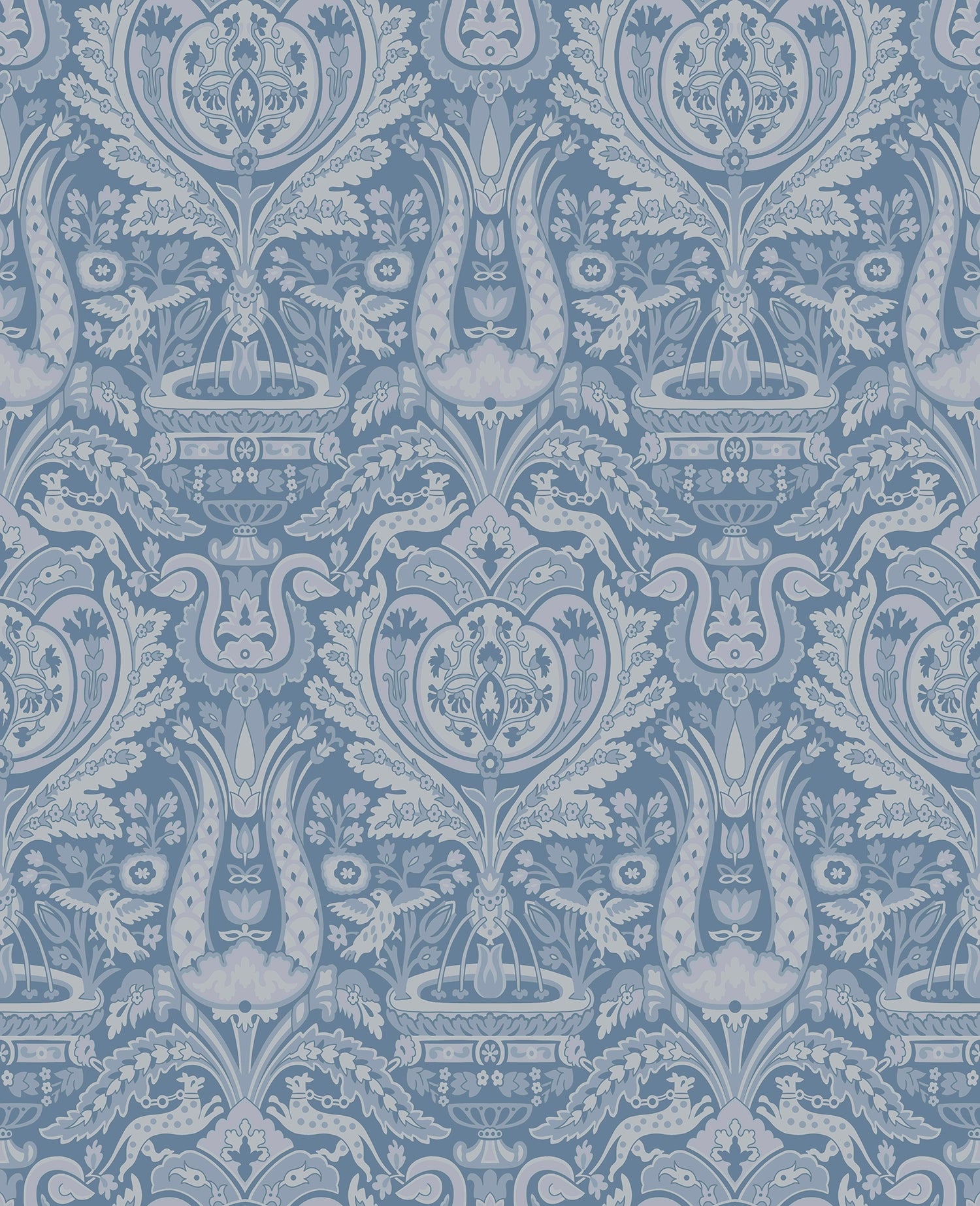 113409 Heraldic Damask Wallpaper by Laura Ashley