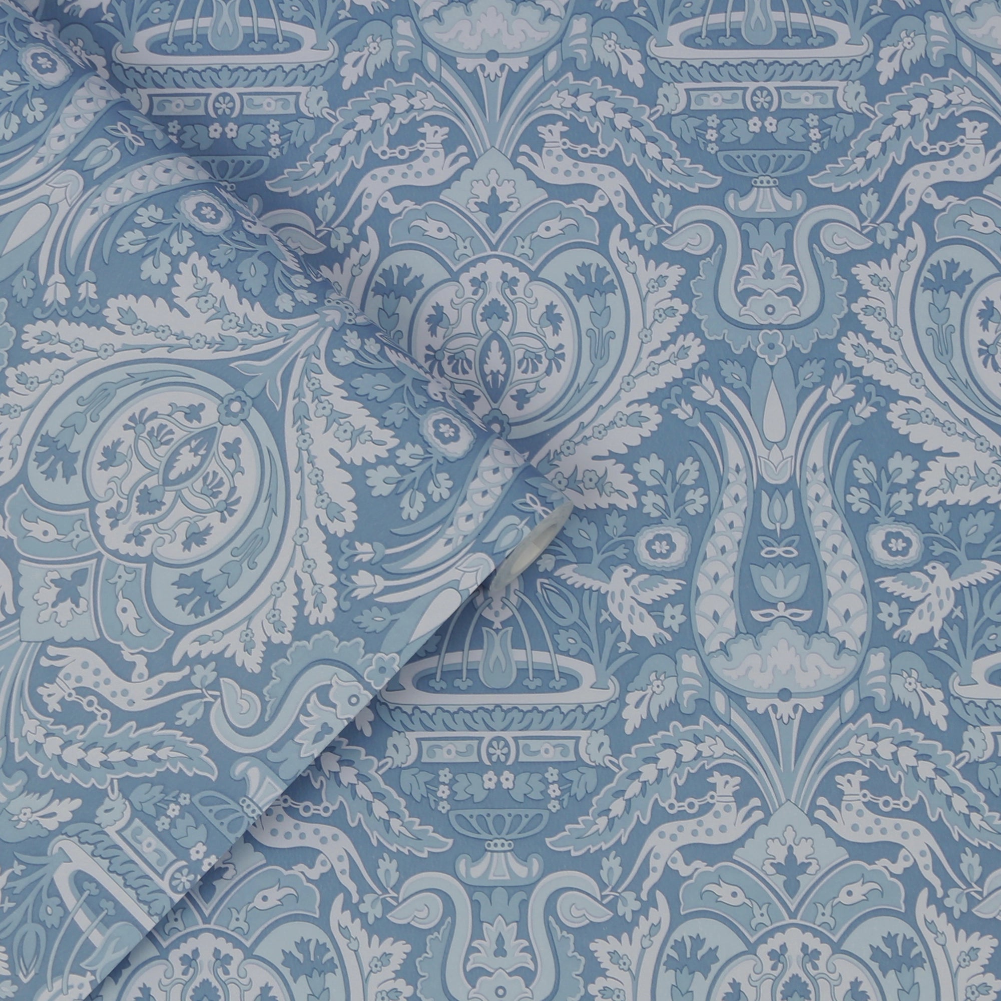 113409 Heraldic Damask Wallpaper by Laura Ashley