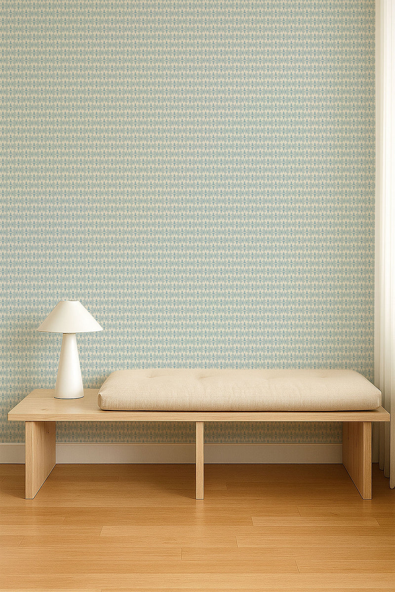 NPOP113410 Owl & Butterfly Denim Wallpaper by Scion