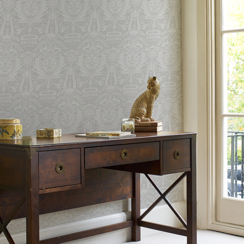113410 Heraldic Damask Wallpaper by Laura Ashley