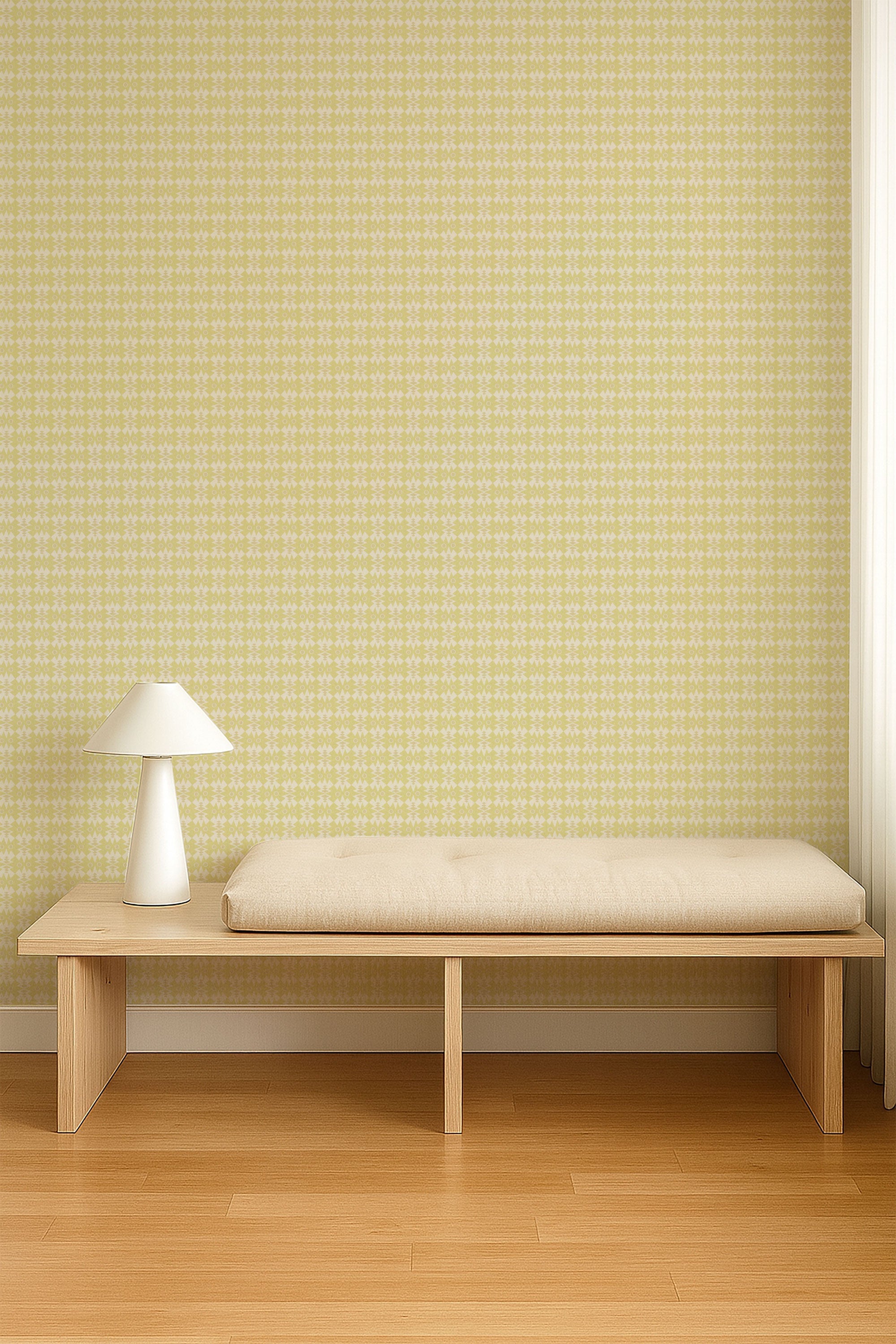 NPOP113413 Owl & Butterfly Buttercup Wallpaper by Scion