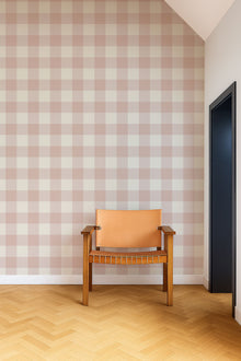NPOP113414 Central Check Blush Wallpaper by Scion