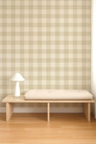 NPOP113415 Central Check Pebble Wallpaper by Scion