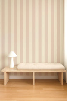 NPOP113418 Central Stripe Blush Wallpaper by Scion