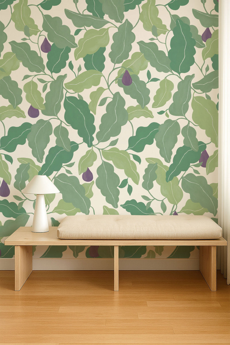 NPOP113425 Pomona Fig Fig/Forest Wallpaper by Scion