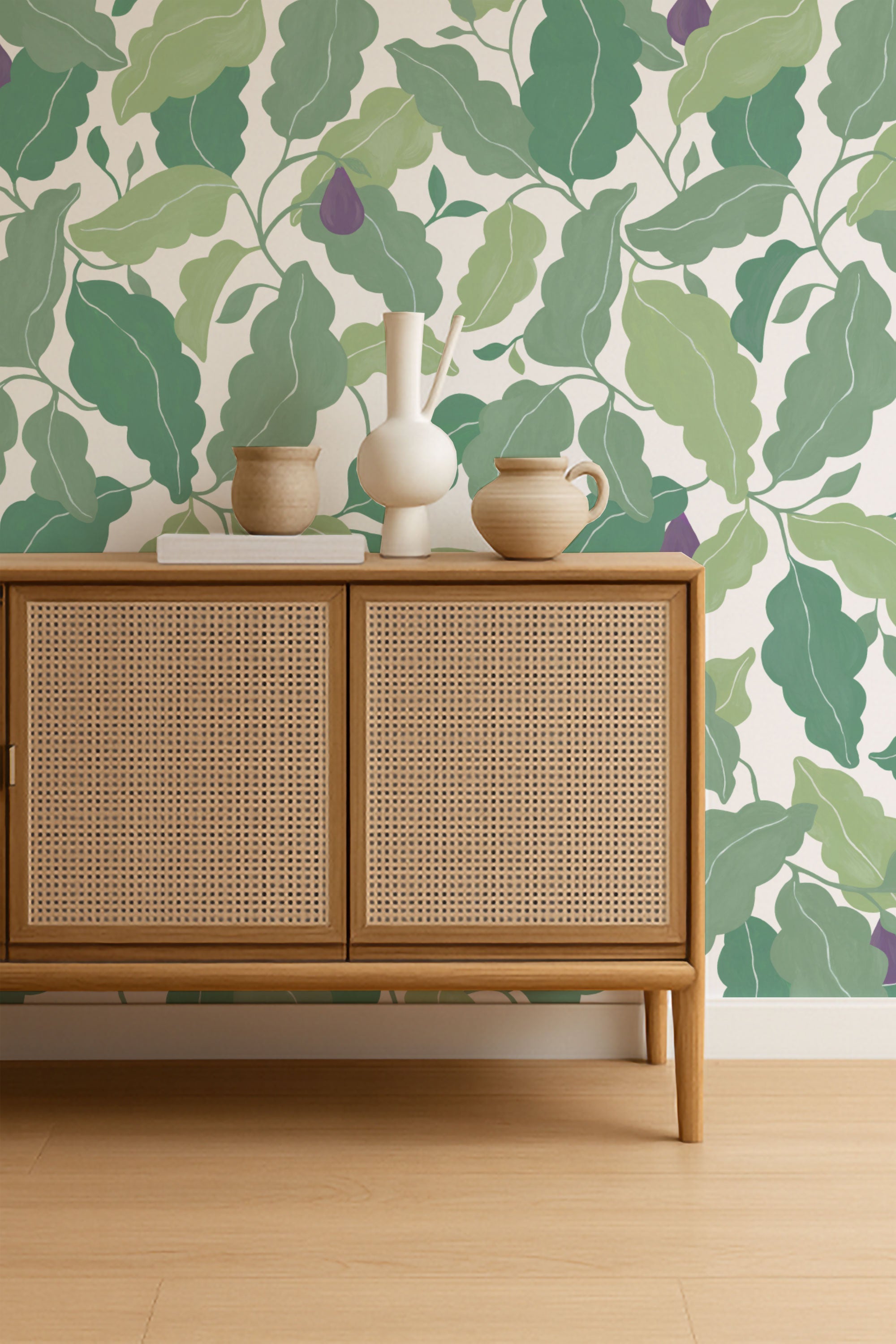 NPOP113425 Pomona Fig Fig/Forest Wallpaper by Scion