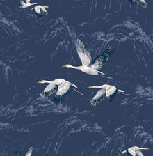 114894 Animalia Midnight Wallpaper by Laura Ashley