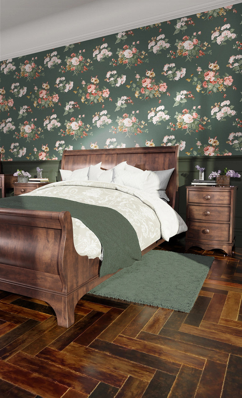 114896 Rosemore Fern Wallpaper by Laura Ashley