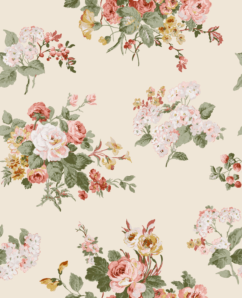 114897 Rosemore Pale Sable Wallpaper by Laura Ashley
