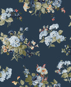 114898 Rosemore Midnight Seaspray Wallpaper by Laura Ashley