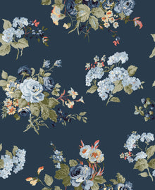 114898 Rosemore Midnight Seaspray Wallpaper by Laura Ashley