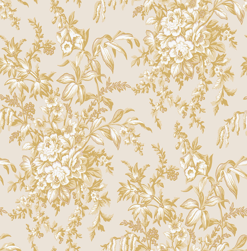 114900 Picardie Pale Gold Wallpaper by Laura Ashley