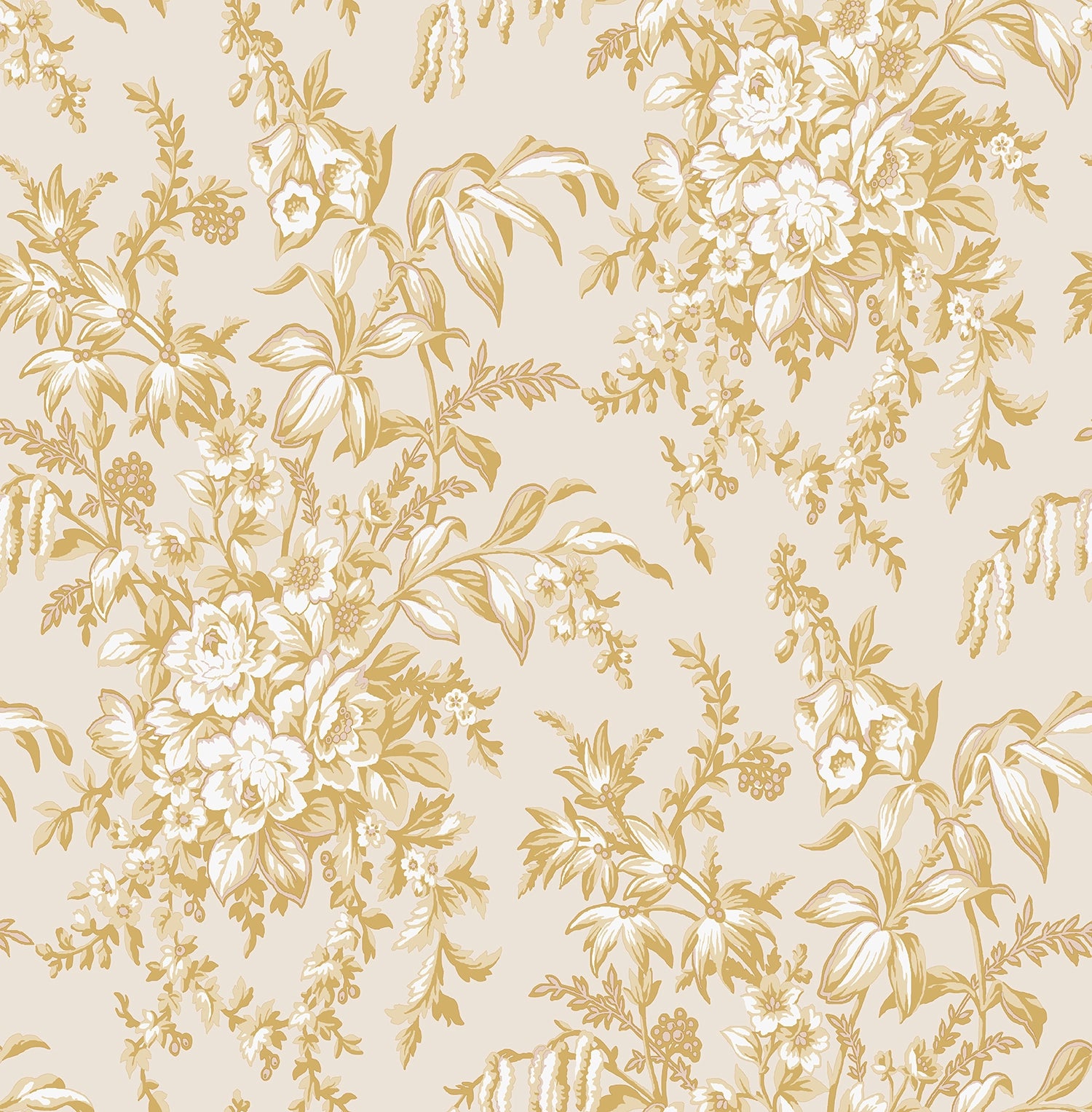 114900 Picardie Pale Gold Wallpaper by Laura Ashley
