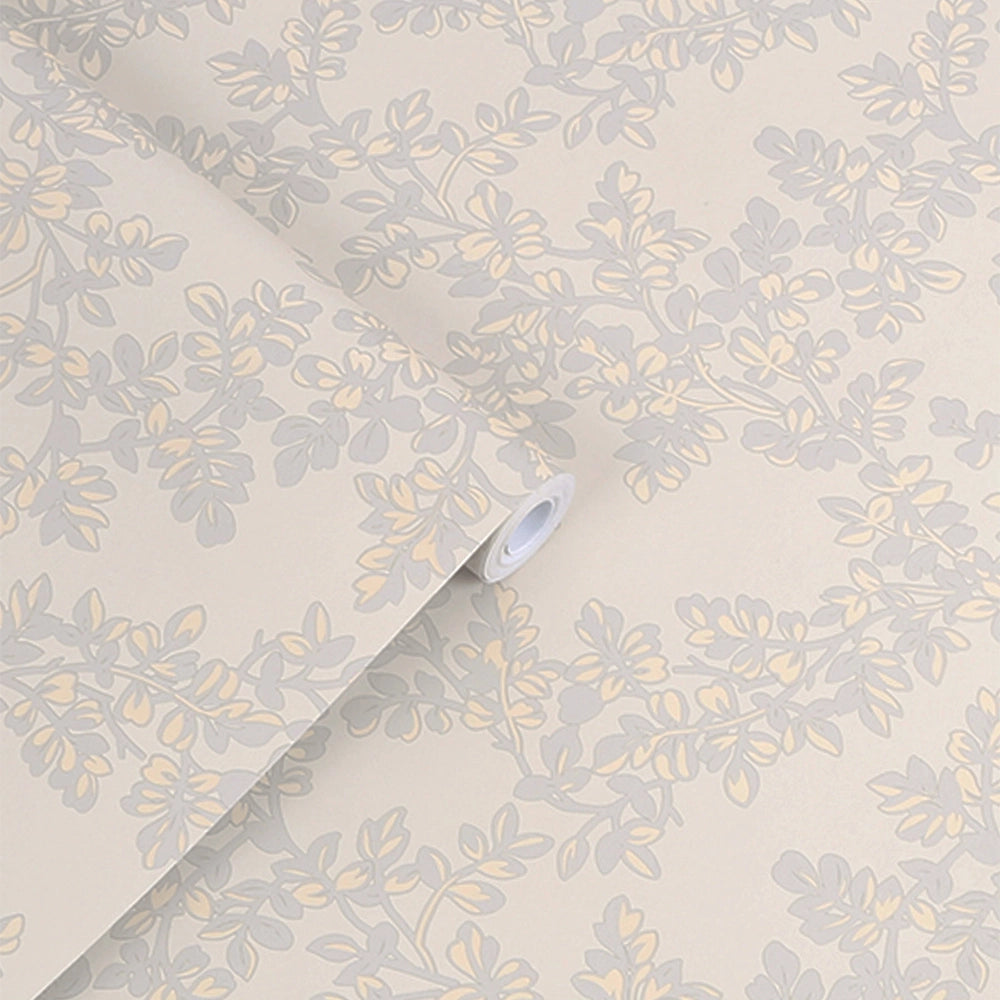 114903 Burnham Dove Grey Wallpaper by Laura Ashley