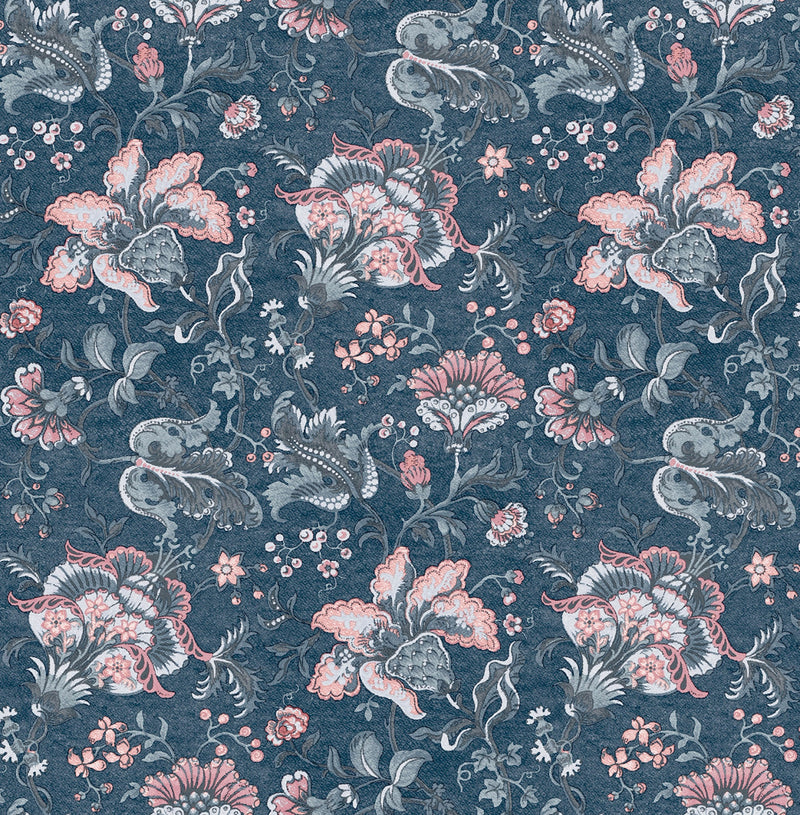 114908 Portia Dark Seaspray Wallpaper by Laura Ashley