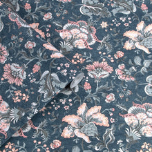 114908 Portia Dark Seaspray Wallpaper by Laura Ashley
